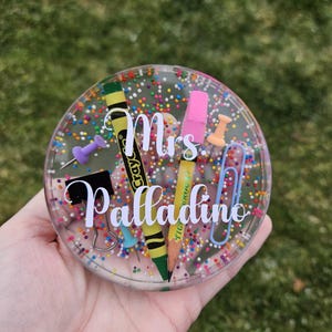 Teacher Coaster, Teacher coaster resin, Teacher desk decorations, Teacher appreciation coasters, Epoxy teacher coasters, Teacher desk gifts
