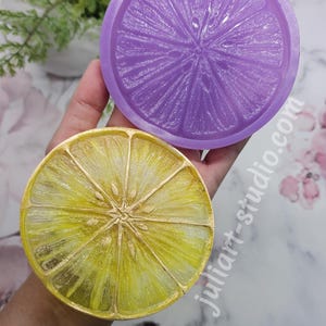 4 inch Lemon Slice Coaster Silicone Mold for Resin casting