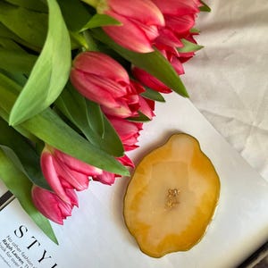 Handmade lemon resin tray,resin art coaster,functional art for decor or table,ring dish,key or accessories holder,drink coaster,candle stand
